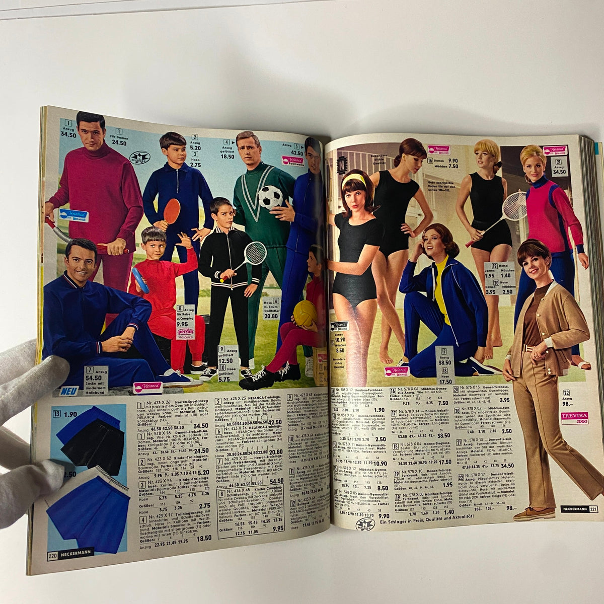 1967 Neckermann Sommer Catalog displaying athletic apparel and swimwear for men, women, and children, capturing the energetic spirit of 1967.