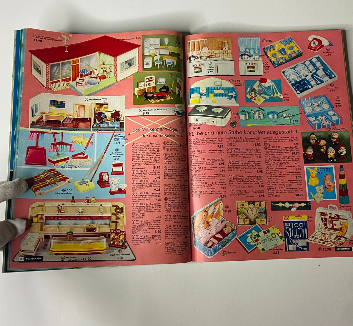 1965-1966 Neckermann Winter Catalog displaying vintage home goods and furniture, showcasing classic mid-1960s German design with various products and their prices.