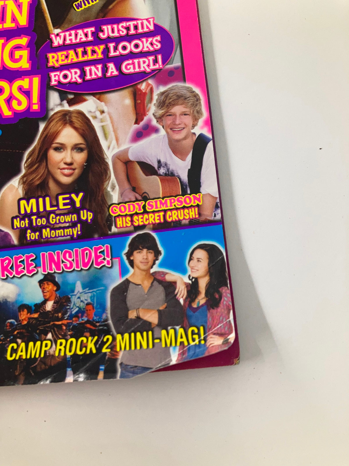 Pop Star Magazine September 2010 featuring Miley Cyrus and Cody Simpson, discussing celebrity crushes and relationships.