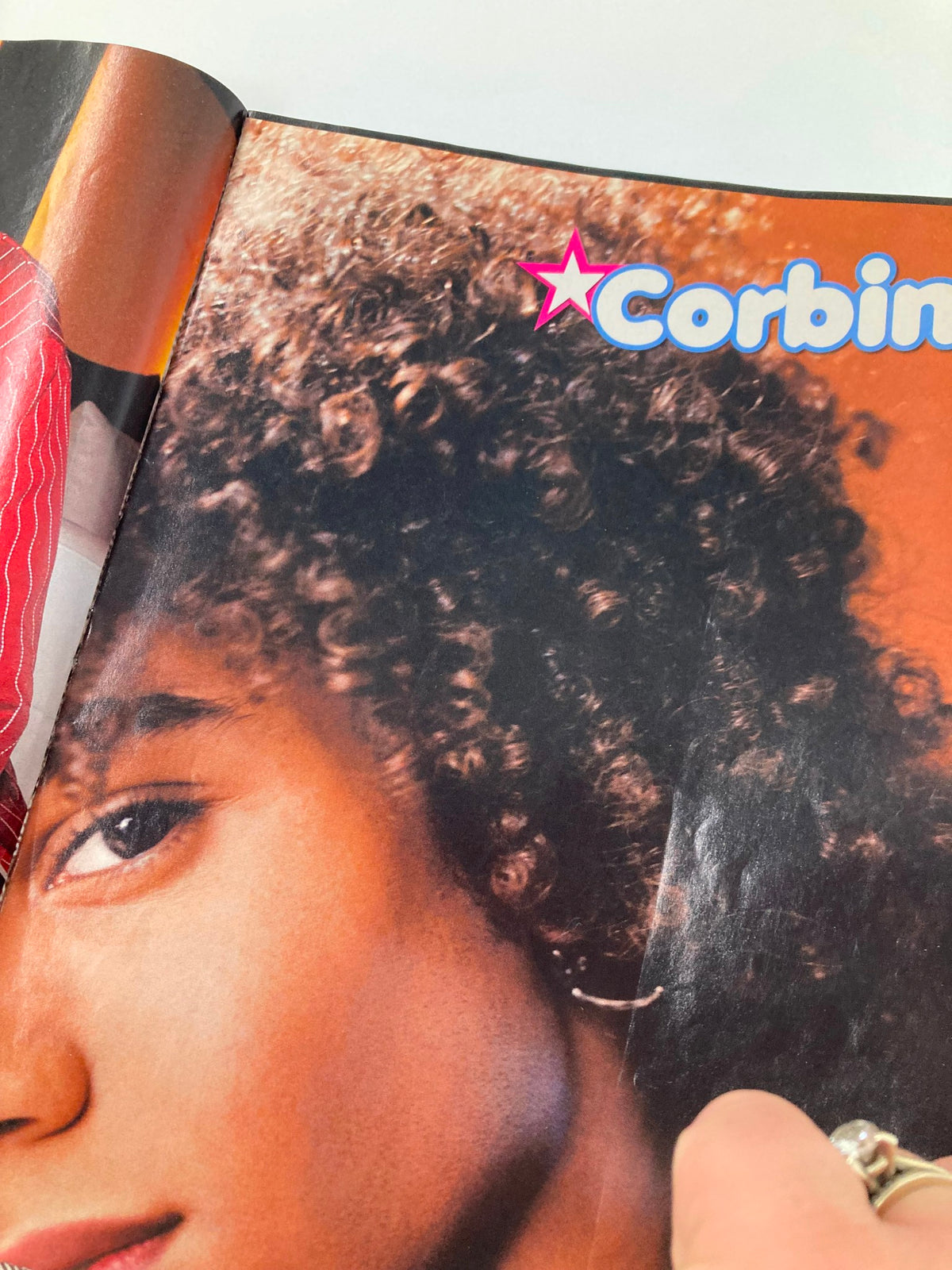 Close-up of Corbin Bleu's portrait from Tiger Beat Magazine April 2007, showcasing his curly hair and youthful look.
