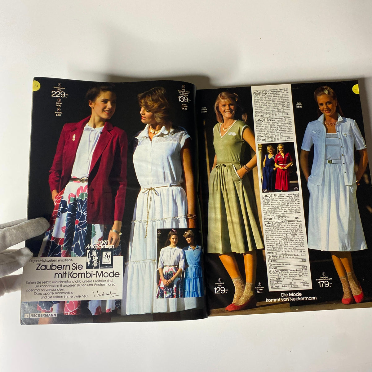 Another inside page of the 1981 Neckermann Summer Catalog featuring women in elegant summer dresses, emphasizing the fashion styles from the early 1980s.