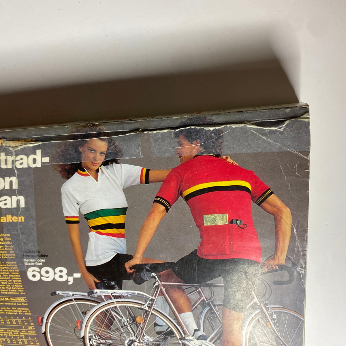 Close-up image of bicycles featured in the 1981 Neckermann Summer Catalog, focusing on stylish design and technical specifications for cycling enthusiasts.