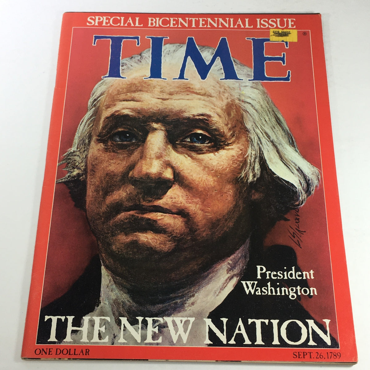 Vintage Time Magazine: September 26 1789 - bicentenial President George Washington