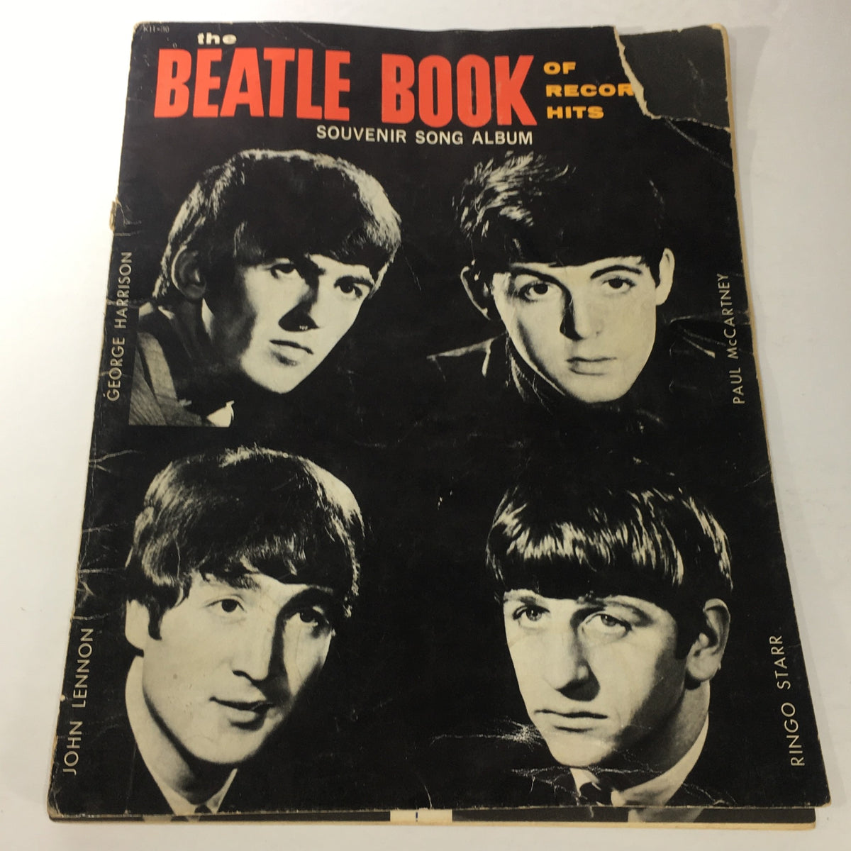 VTG The Beatle Book Souvenir Song Album cover featuring iconic members George Harrison, Paul McCartney, John Lennon, and Ringo Starr.