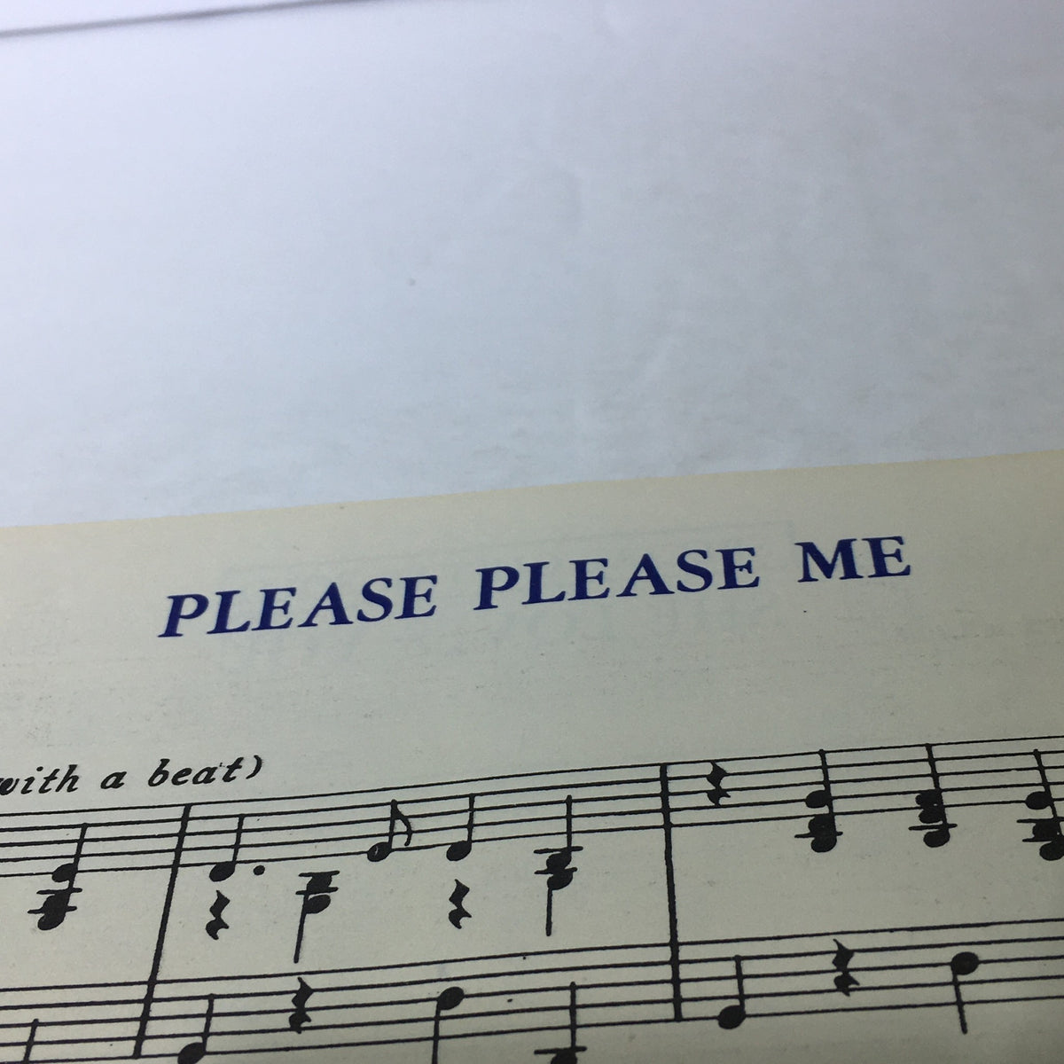 Title page of 'Please Please Me' from VTG The Beatle Book Souvenir Song Album, showcasing one of The Beatles' classic hits.
