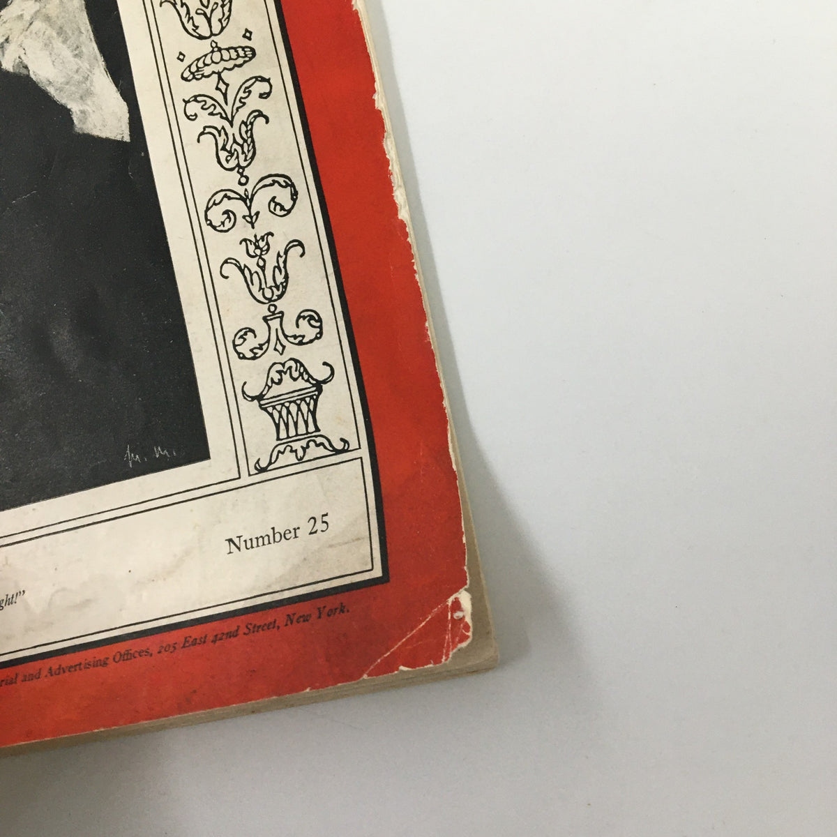 Close-up of the cover of Vintage Time Magazine December 21, 1931, Vol. 18 No. 25 showcasing Adolf Hitler and highlighting the issue number.