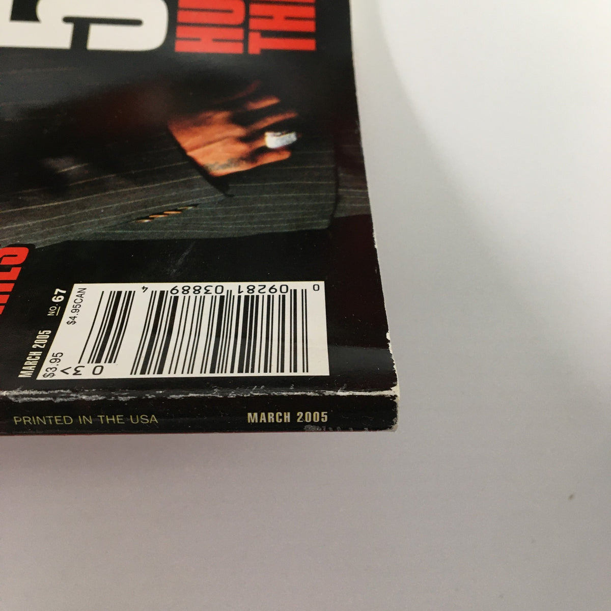 Cover detail of XXL Magazine March 2005 featuring 50 Cent, showcasing the unique design elements and barcode.