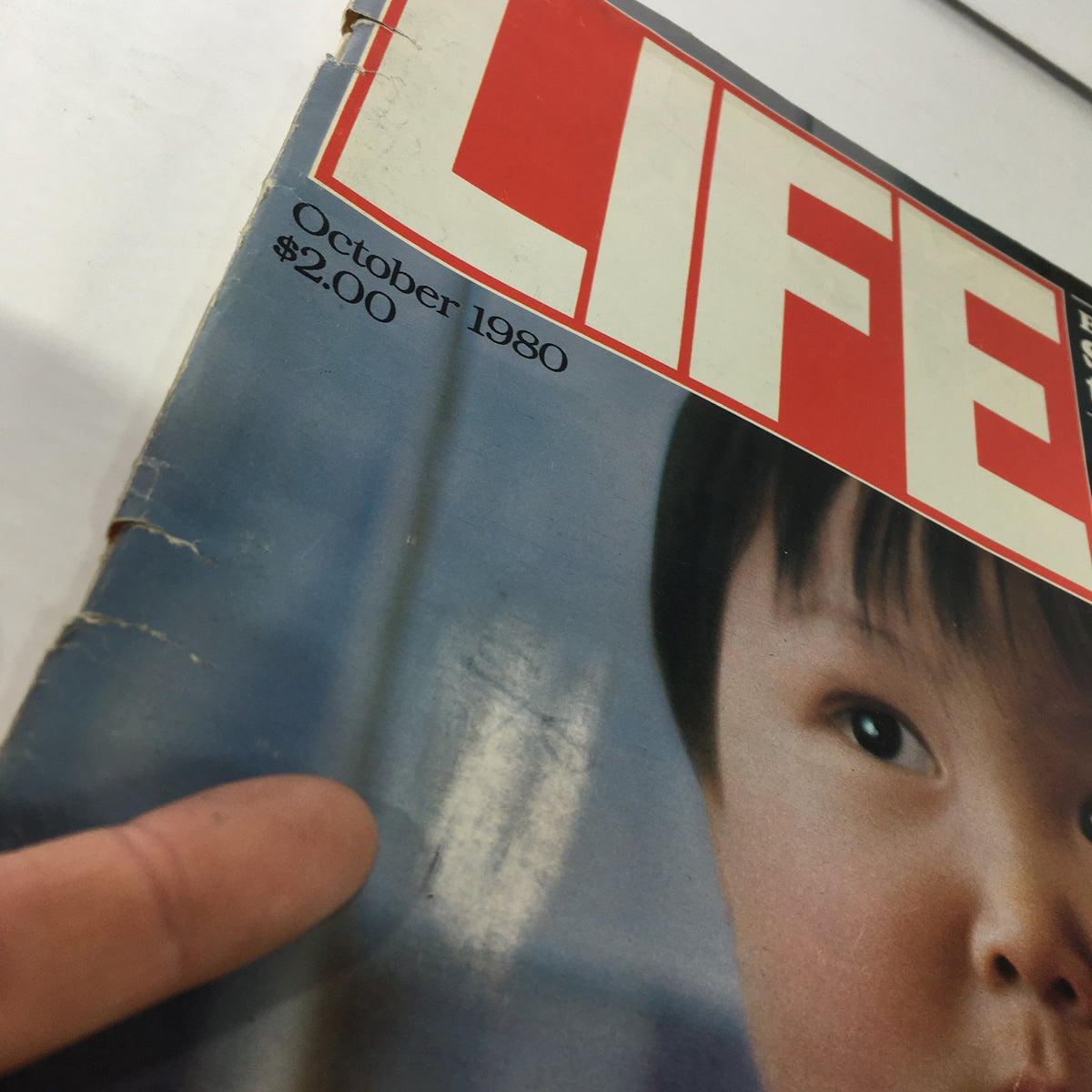 Close-up view of the October 1980 Life Magazine cover that reads 'Faces Of An Unexpected China', showcasing the magazine's price and date.
