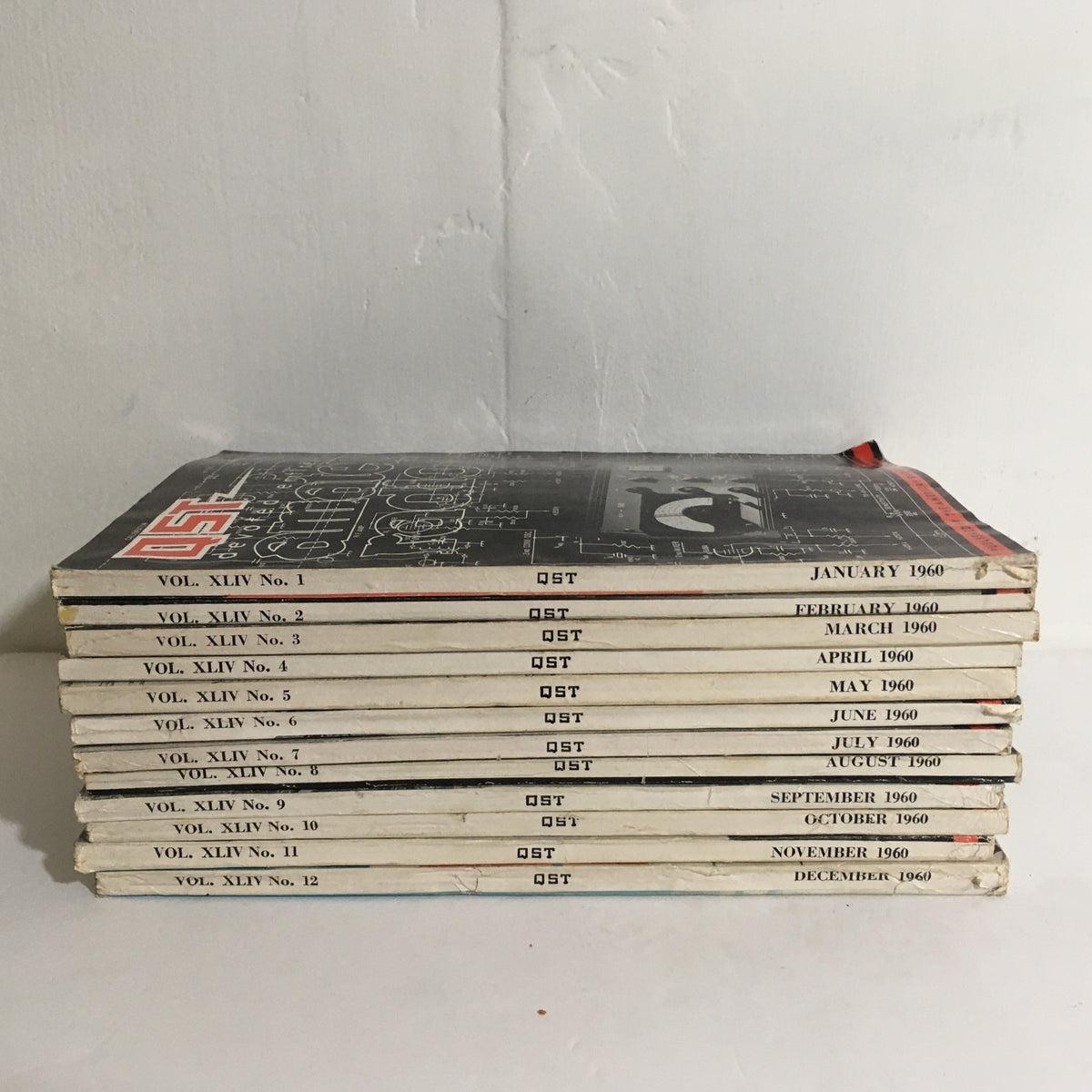 Lot of 12 Complete January to December 1960 QST Amateur Radio Volume 1-12