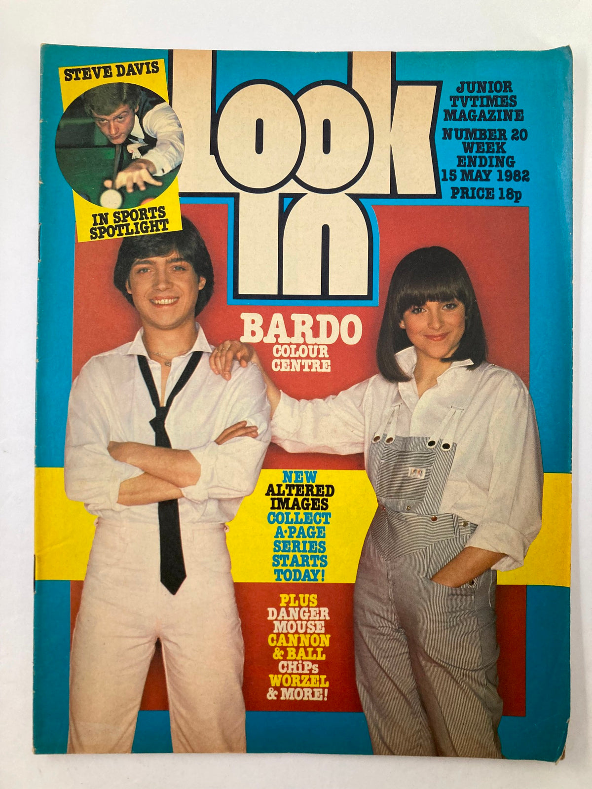 Cover of VTG Lookin Magazine May 15 1982 #20, featuring Steve Davis in sports, and two young individuals posing in vintage attire against a colorful background.