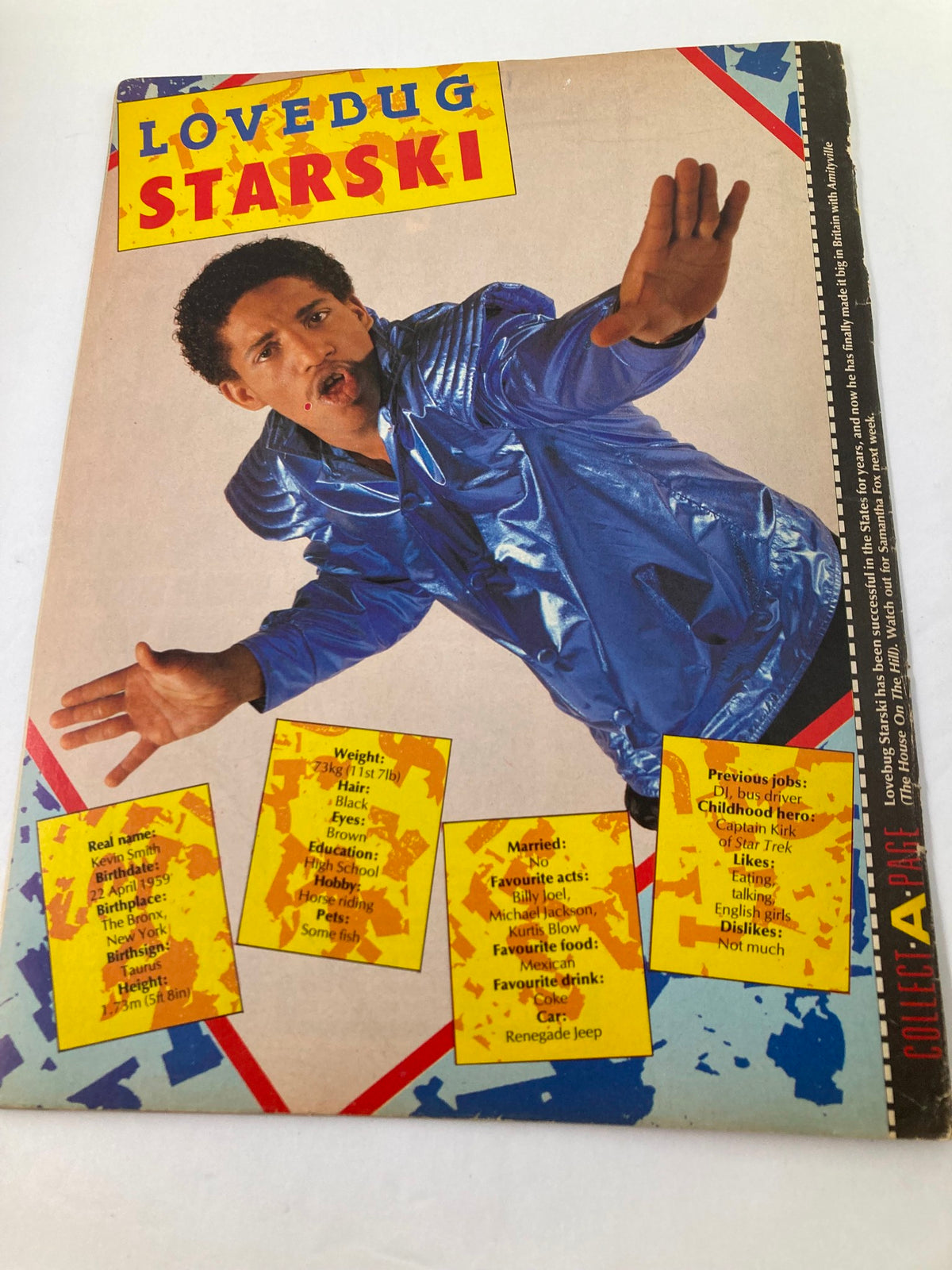 Cover of Lookin Magazine, July 26, 1983 featuring Daley Thompson and Owen Paul, alongside an article about Lovedug Starski. The vibrant design and colorful graphics highlight the 1980s pop culture.