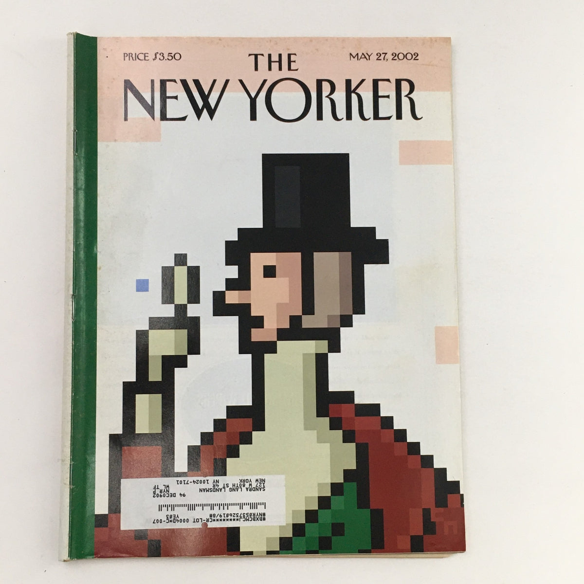 The New Yorker Full Magazine May 27 2002 Icon Cover featuring pixel art illustration by Christoph Niemann.