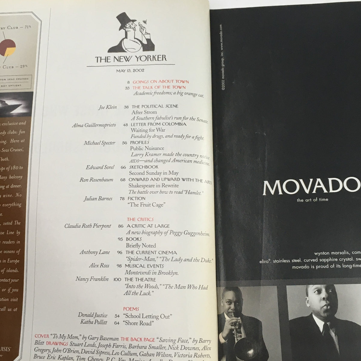 Interior page from The New Yorker Full Magazine May 13 2002 featuring articles and content layout, showcasing the unique style and literary offerings of the publication.