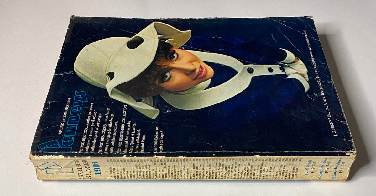 1966 JC Penneys Spring and Summer Store Catalog cover featuring a model in a stylish hat, showcasing mid-1960s American fashion.