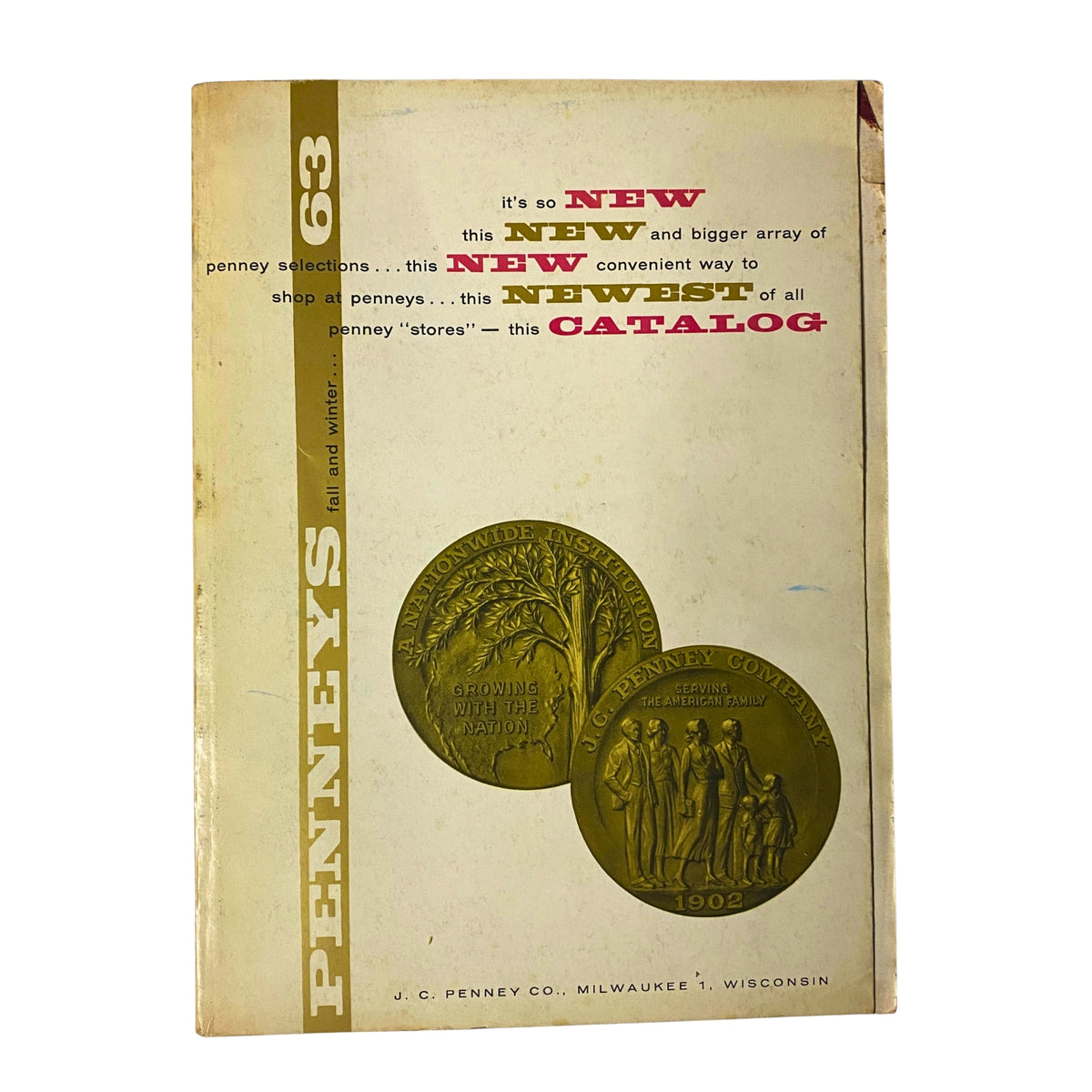 Cover of the 1963 JC Penneys Fall and Winter Store Catalog showcasing the catalog's title and design.