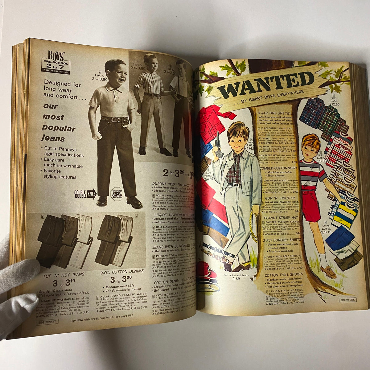 1964 JC Penneys Spring and Summer Store Catalog presenting boys' clothing with vibrant illustrations, showcasing popular styles and casual wear for kids.