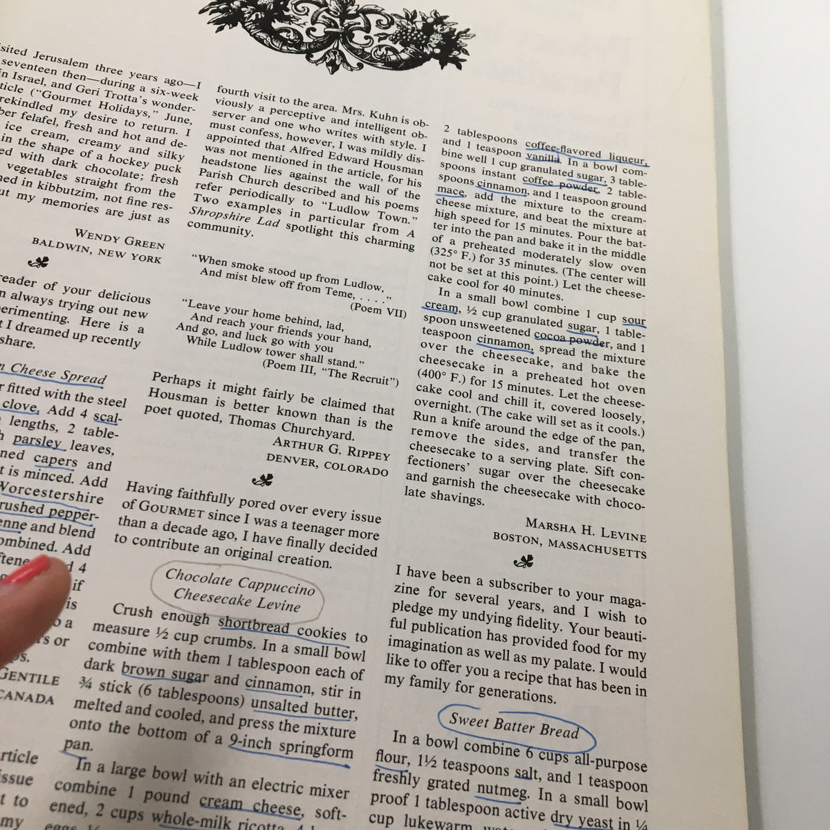 Another interior view of VTG Gourmet Magazine May 1981, displaying a recipe section with highlighted text, demonstrating the engaging content for culinary enthusiasts.