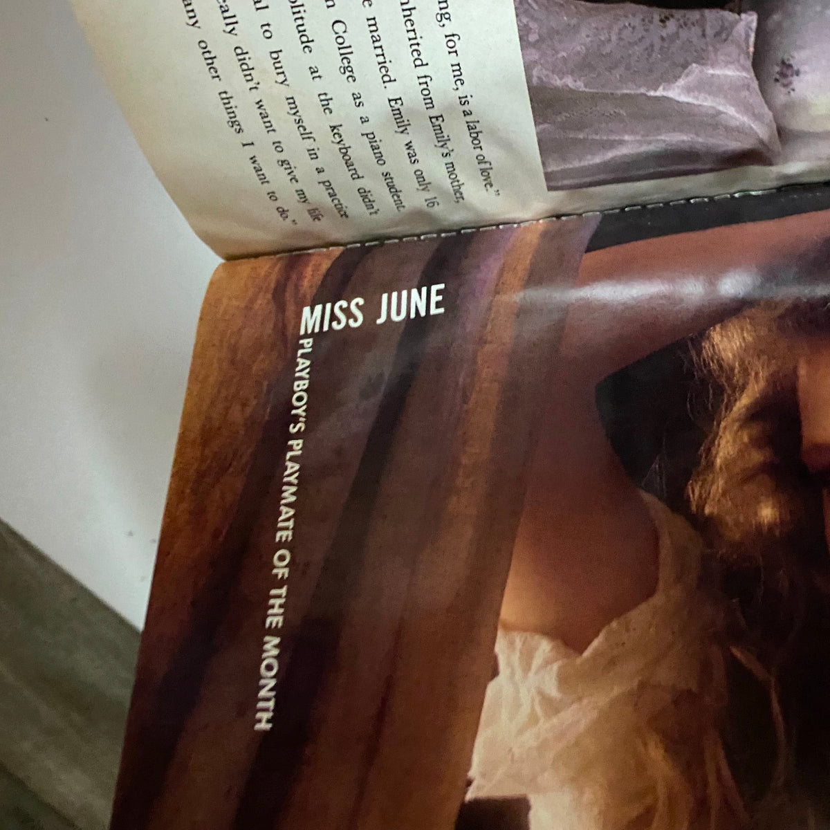 Playboy Magazine June 1988 interior page highlighting Miss June, featuring Playboy's Playmate of the Month, Emily Arth.
