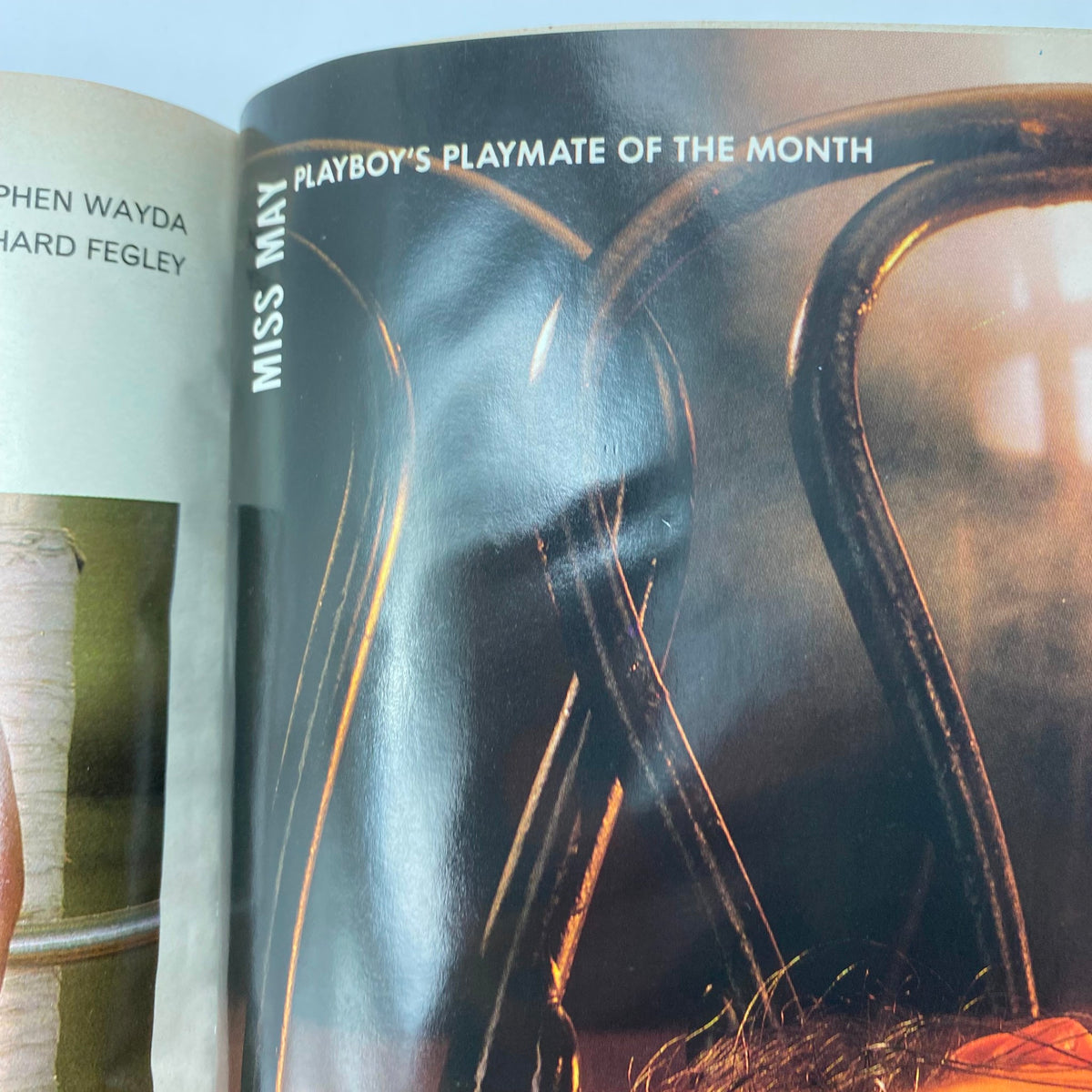 Inside page of Playboy Magazine May 1988 showcasing the header 'Miss May' and an artistic representation celebrating Diana Lee as Playboy's Playmate of the Month, further emphasizing the cultural significance of this edition.
