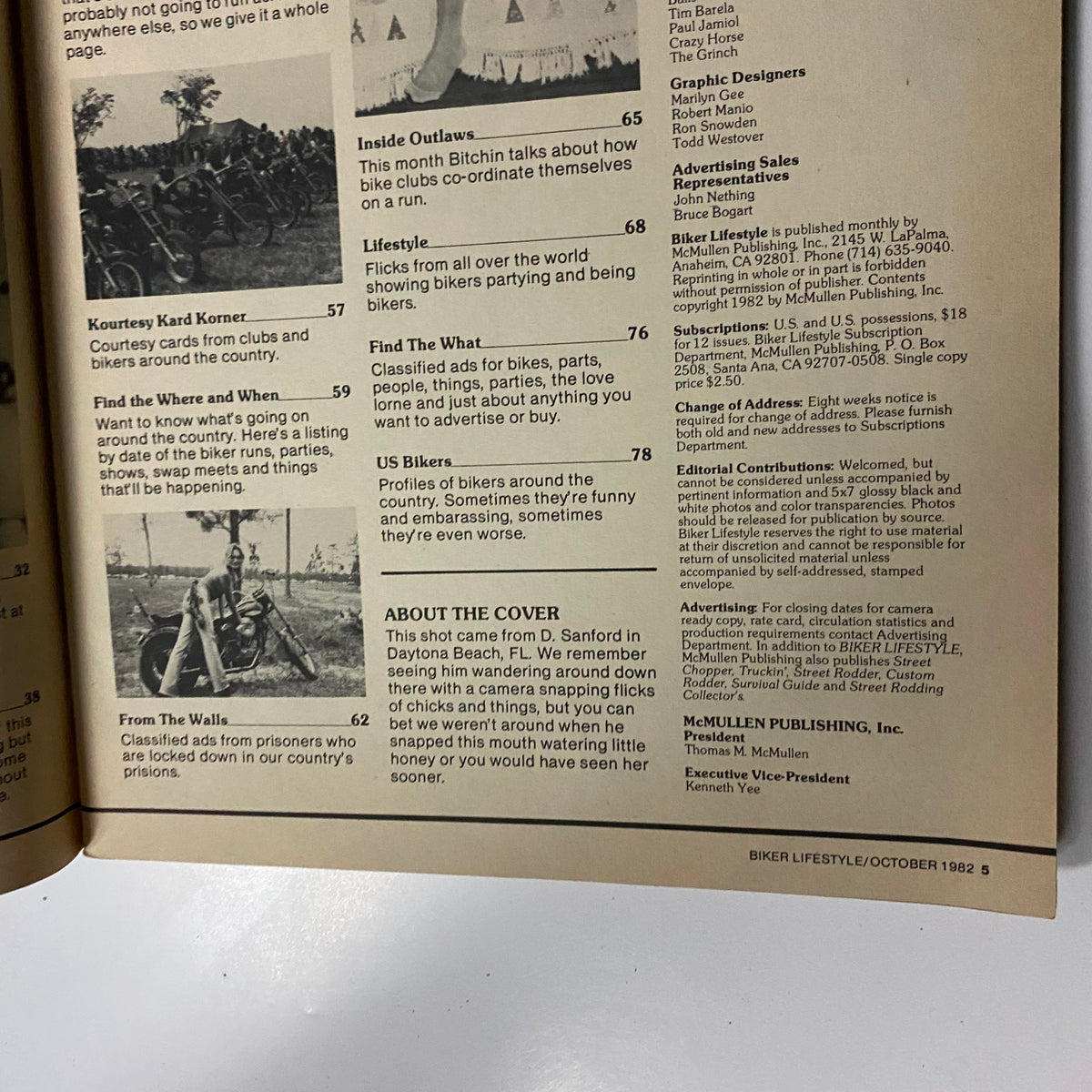 Vintage Biker Lifestyle Magazine October 1982 Texas Prison Bike Show No Label