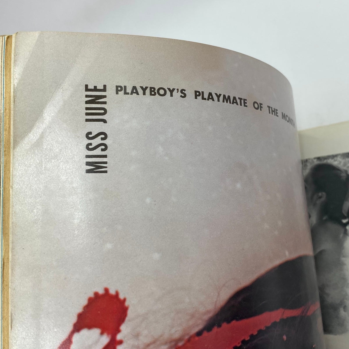 Interior page of Playboy Magazine June 1972 highlighting Miss June, Playboy's Playmate of the Month, with a focus on retro design elements.