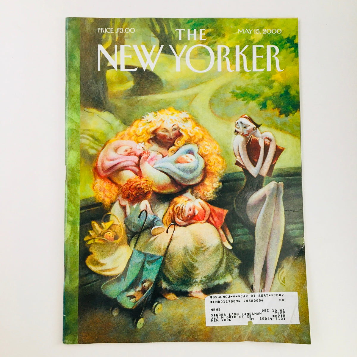 Cover of The New Yorker Full Magazine May 15 2000 featuring the illustration 'Mother Nature' by Carter Goodrich, showcasing vibrant colors and characters reflective of early 2000s art.
