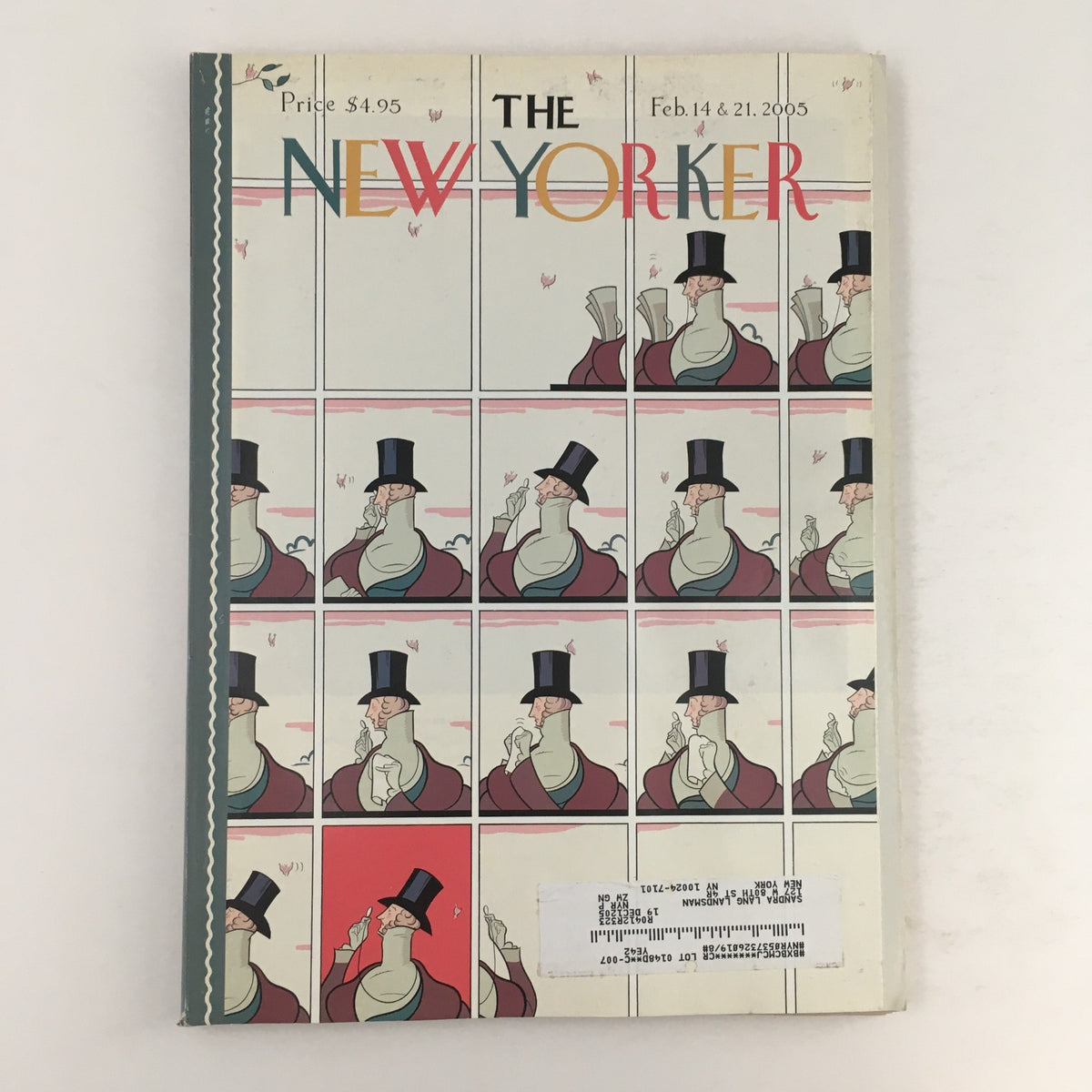 Cover of The New Yorker Magazine February 14 2005 featuring Chris Ware's illustrations on the Iraqi election results.
