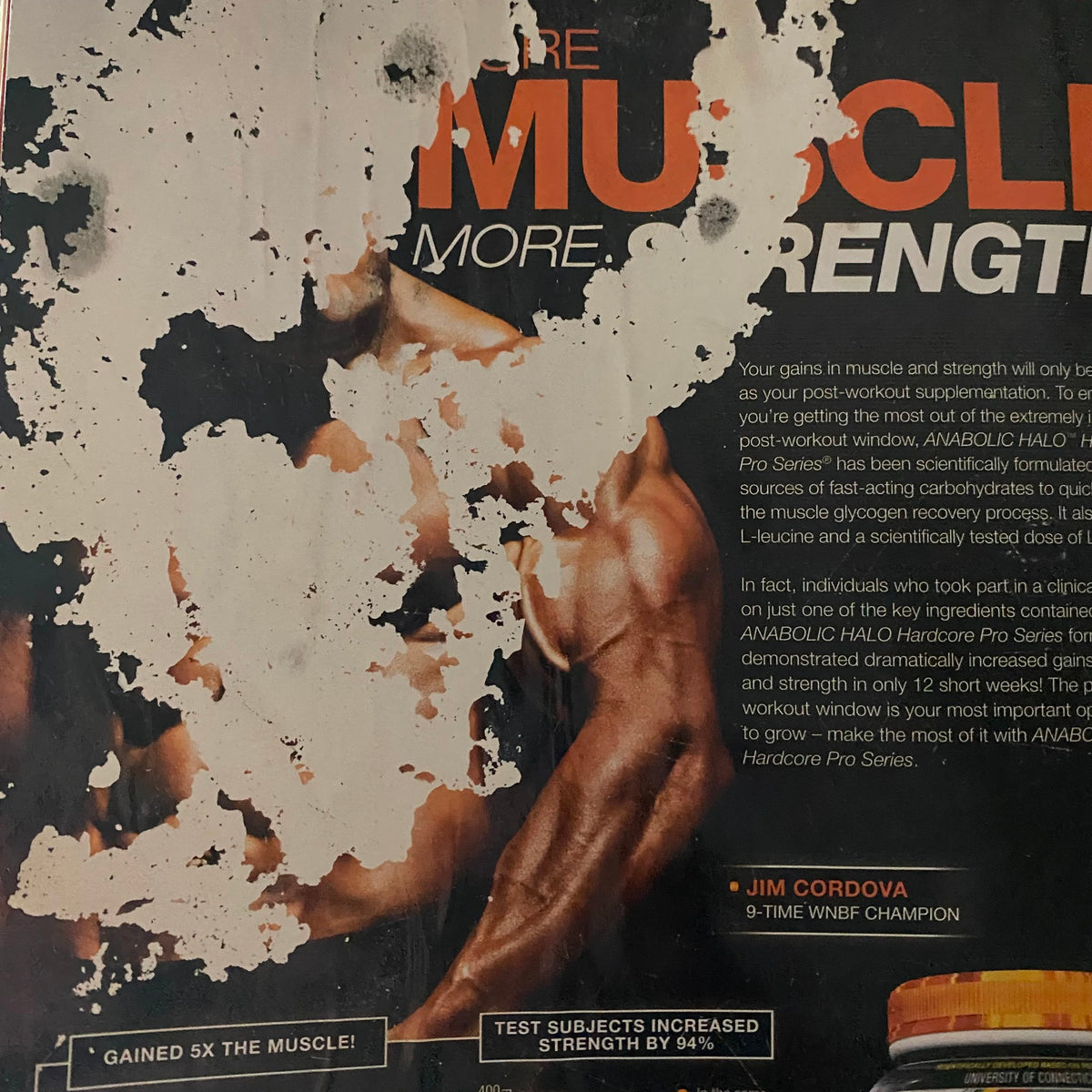 Close-up of a torn page from Iron Man Magazine September 2011, highlighting bodybuilding and strength training insights with an emphasis on muscle gain.