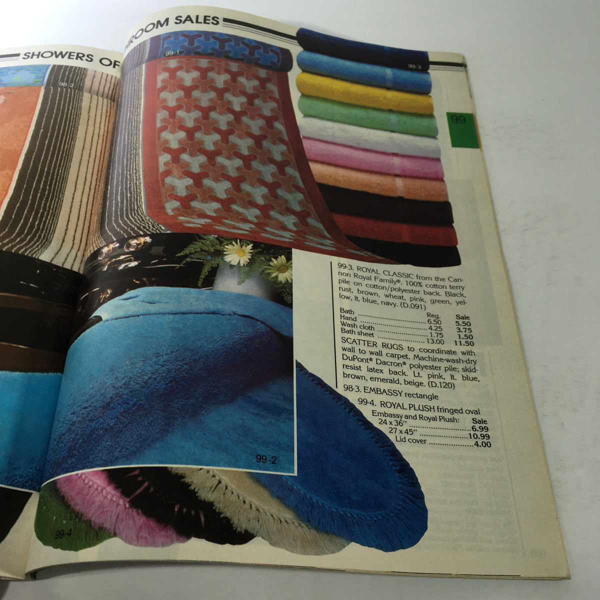 VTG Macy's Fall Sale Store Catalog, March 1978 displaying an array of colorful rugs and carpeting options for bathroom and home decor, emphasizing special discounts.