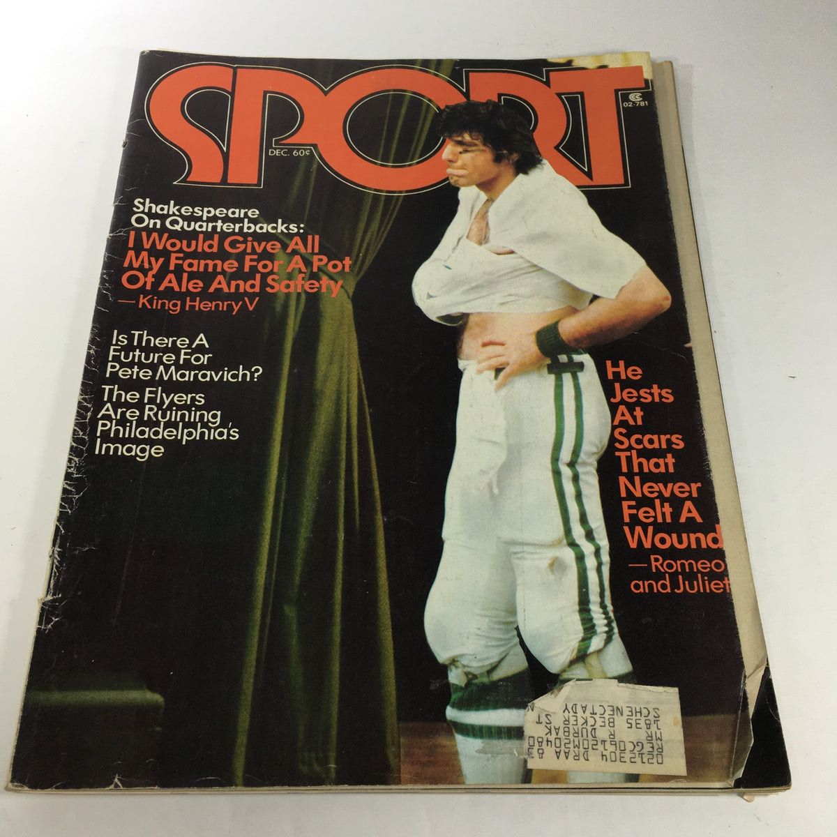 Cover of VTG Sport Magazine, December 1973 Vol. 56 No. 6, featuring figures King Henry V and Pete Maravich.