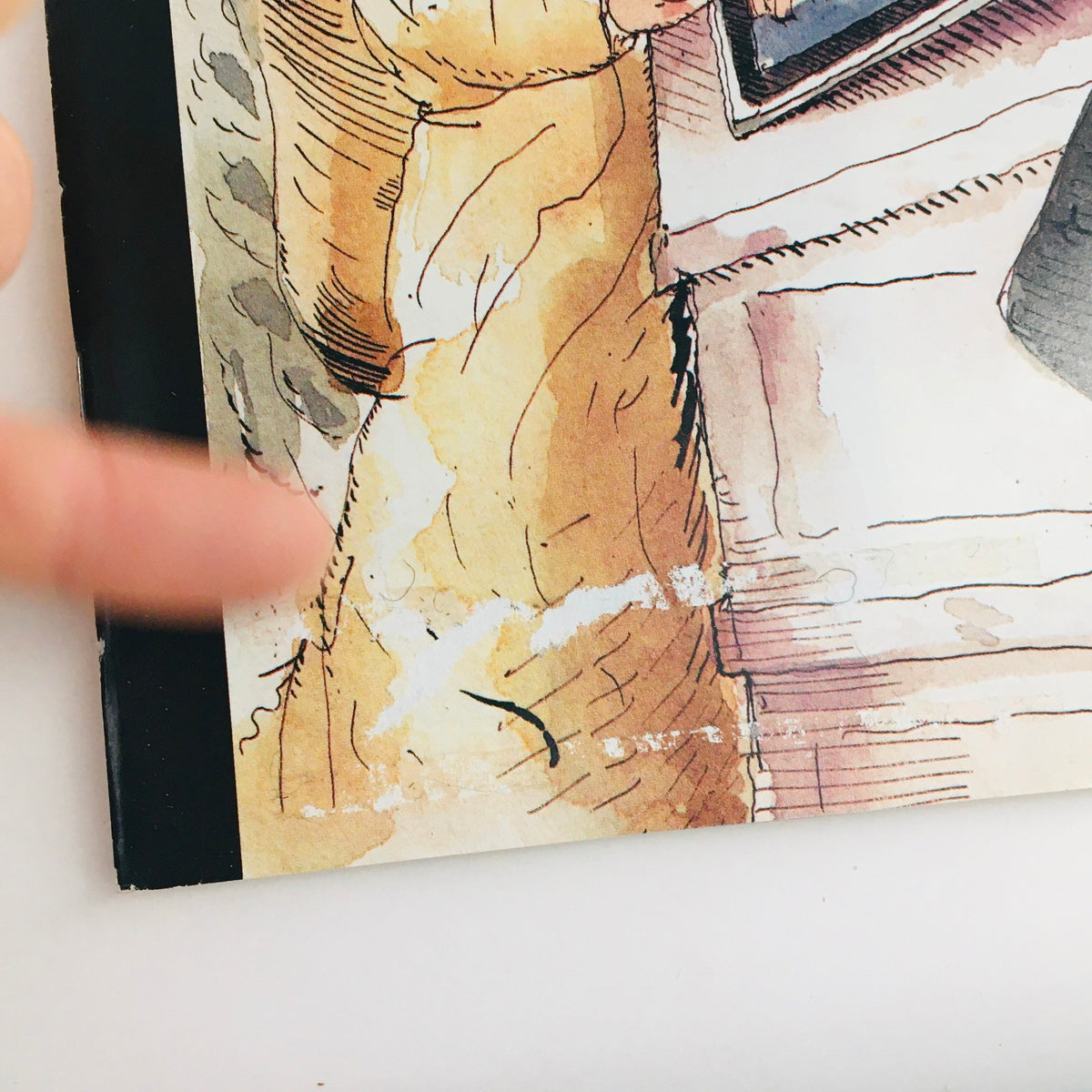 Detailed view of the cover of The New Yorker Magazine from October 17 2011, highlighting the artistic style and subtle wear, maintaining the essence of Barry Blitt's illustration of Steve Jobs.