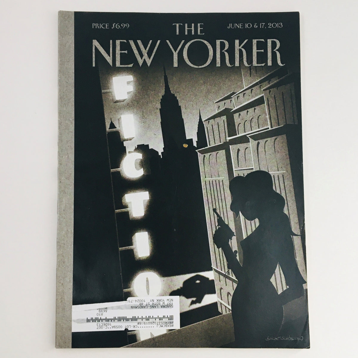 The New Yorker Magazine June 10 2013 Big City Noir cover featuring silhouette art and urban skyline.