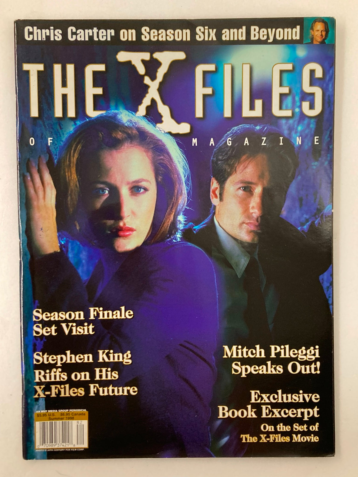 The X-Files Magazine Summer 1998 featuring Gillian Anderson and David Duchovny on the cover, with highlights on exclusive interviews and features.