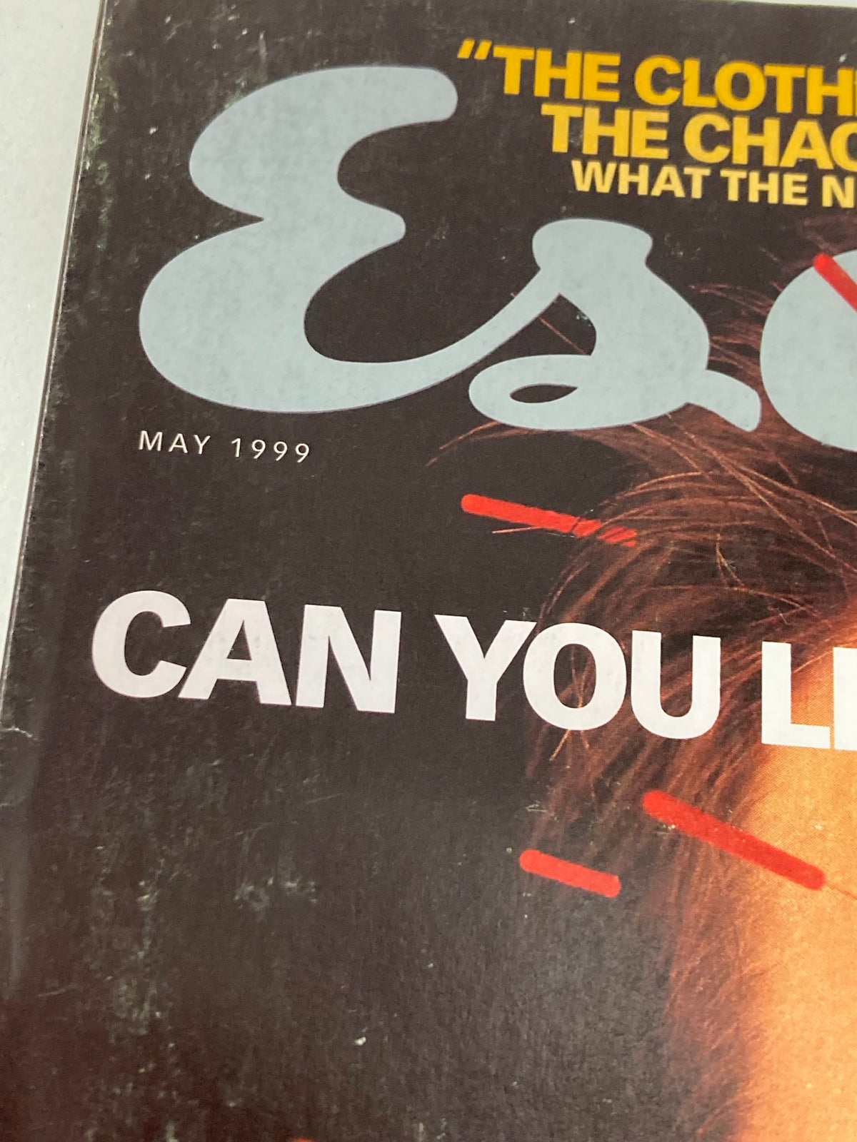 Cover of Esquire Magazine May 1999 featuring the title and the issue's month and year.