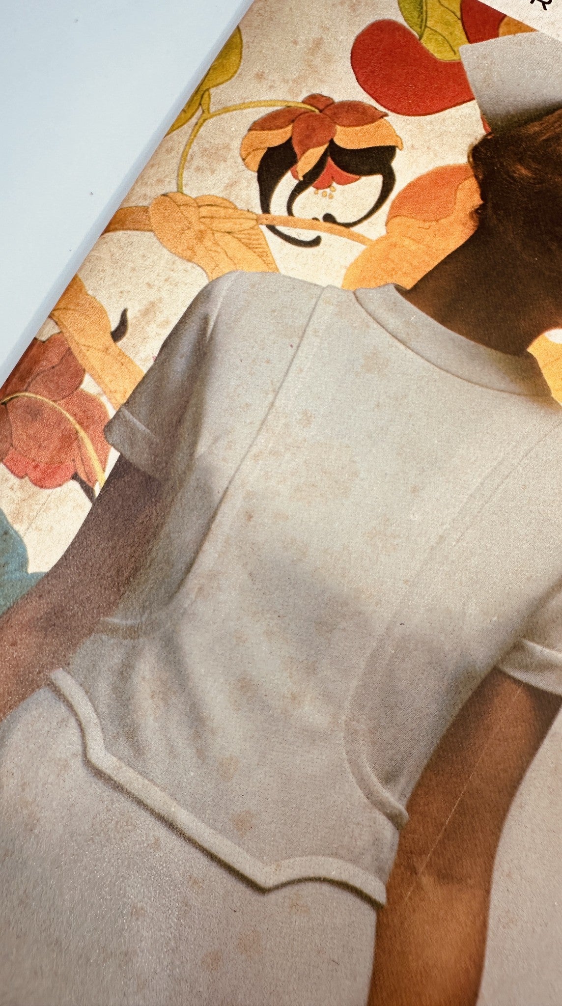 Close-up of the Budget Uniform Center Catalog Summer 1969, featuring a nurse's uniform design and a vintage floral background, showcasing medical fashion from the late 60s.