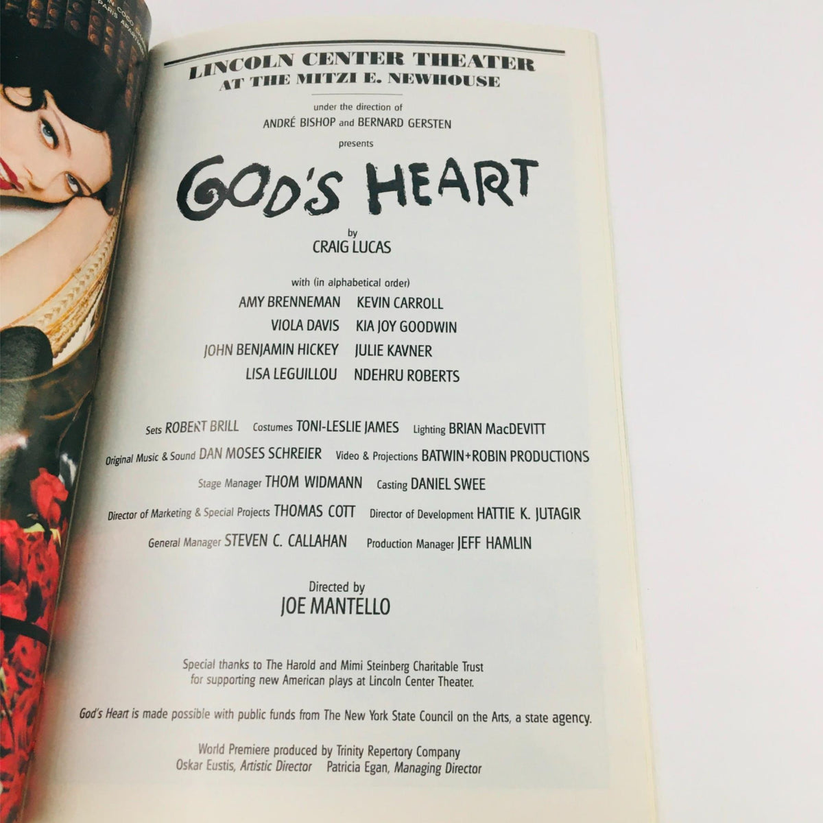 1997 Playbill God's Heart by Craig Lucas, Joe Mantello at Lincoln Center Theatre