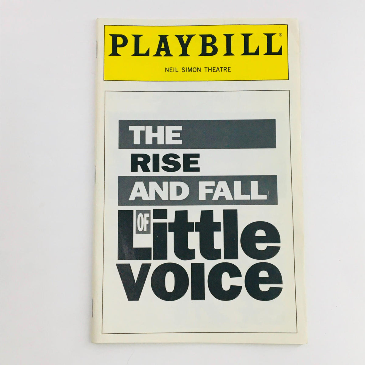 1994 Playbill for The Rise and Fall of Little Voice at Neil Simon Theatre featuring the show's title prominently on the cover.