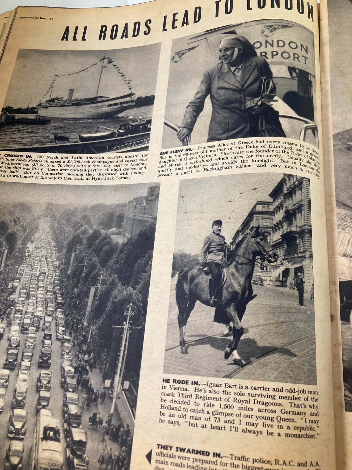 Vintage Picture Post Magazine June 13 1953 Vol 59 #11 Queen Elizabeth II No Label