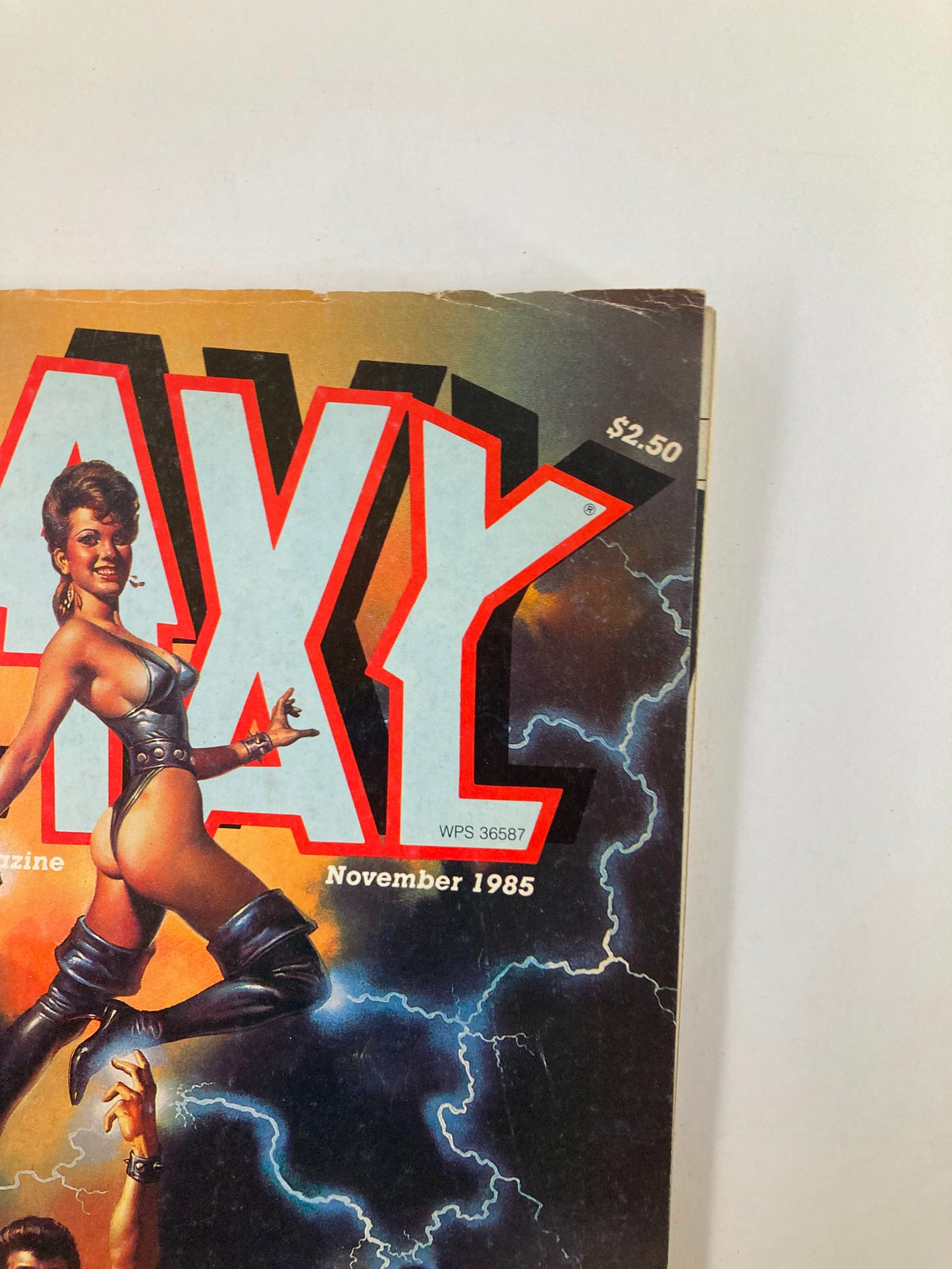 Close-up of the top corner of the VTG Heavy Metal Magazine November 1985 Vol 9 #8 displaying the issue title and date.