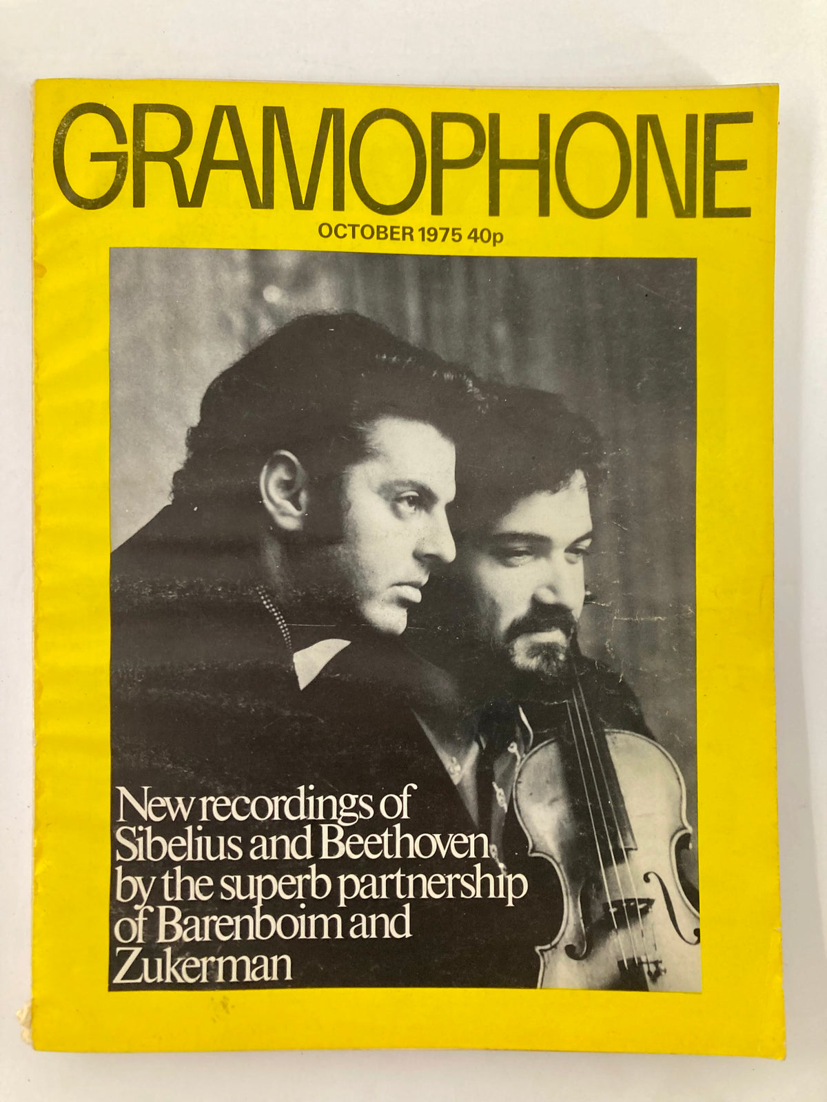 Vintage Gramophone Magazine October 1975 Vol 53 #629 Barenboim & Zukerman No Label