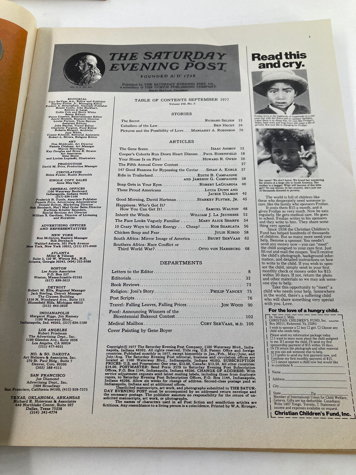 The Saturday Evening Post September 1977 Fit as Farrah Fawcett No Label