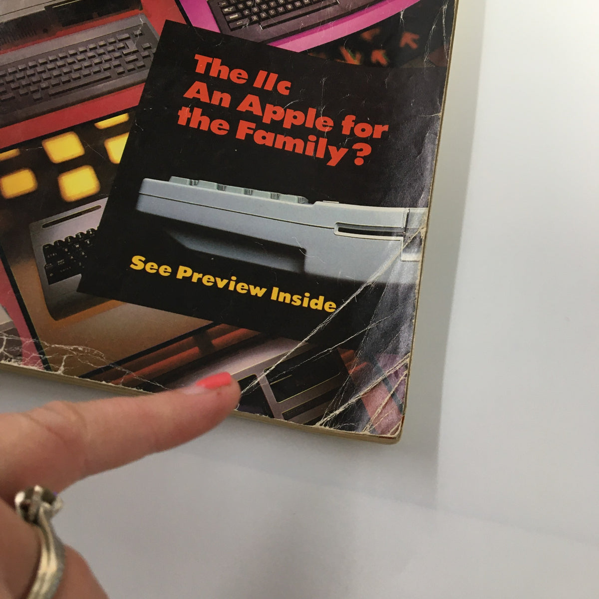 Close-up of the Family Computing Magazine June 1984 cover, detailing the Apple IIc with the text 'An Apple for the Family?' and 'See Preview Inside'.