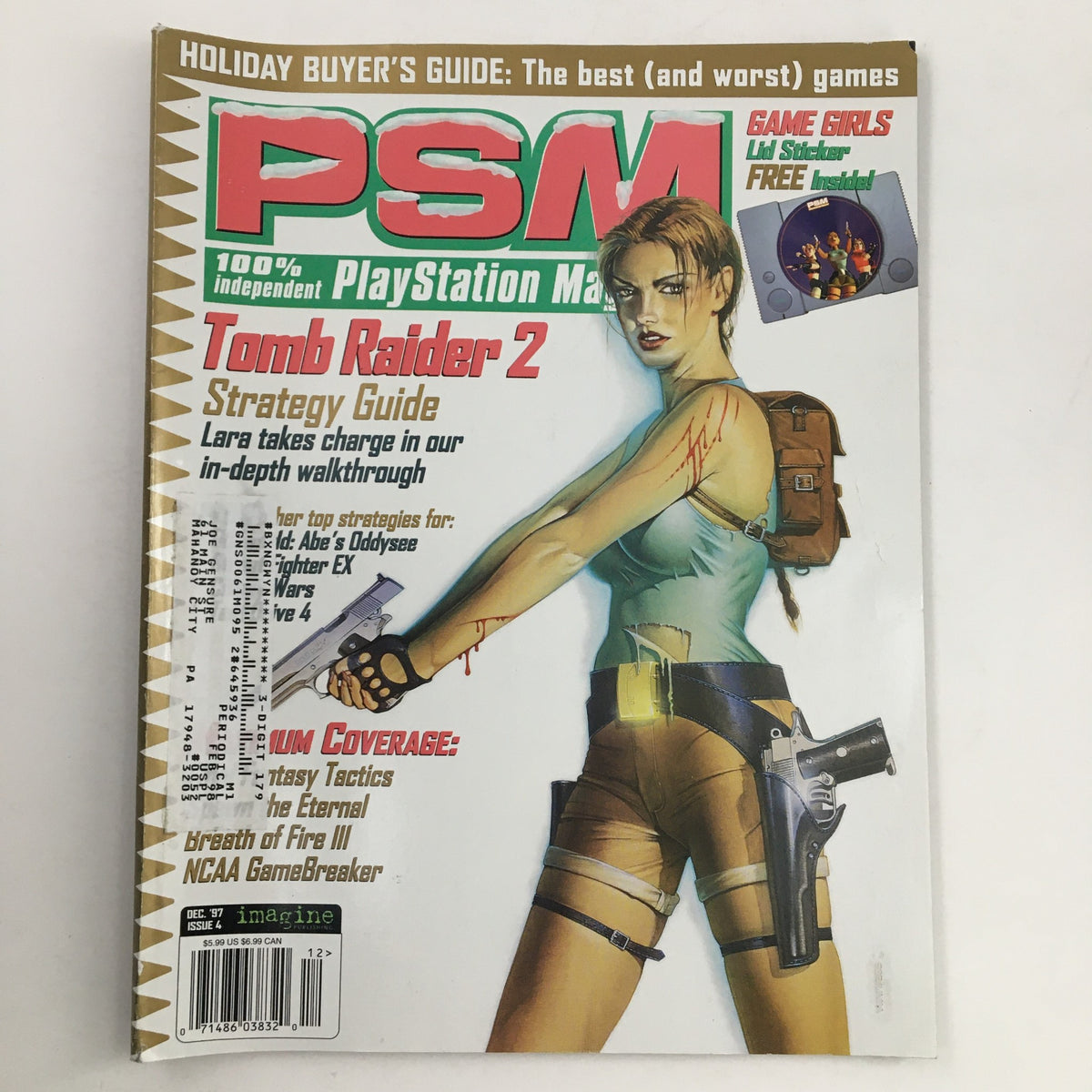 PlayStation Magazine December 1997 #4 Tomb Raider 2 In-Depth Strategy Guide