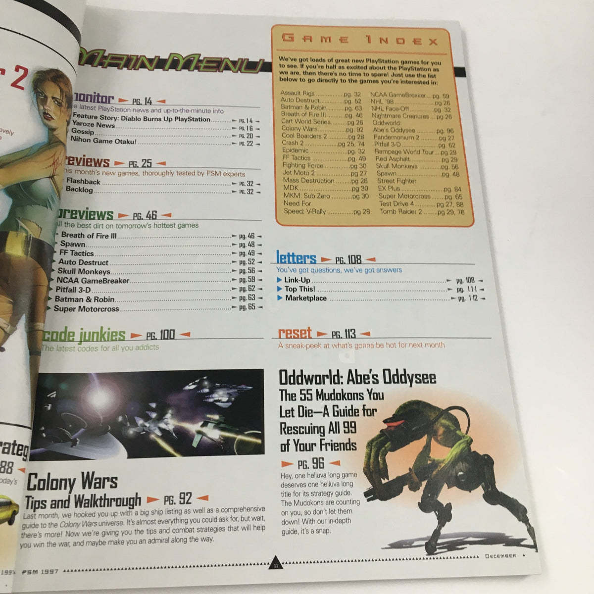 PlayStation Magazine December 1997 #4 Tomb Raider 2 In-Depth Strategy Guide