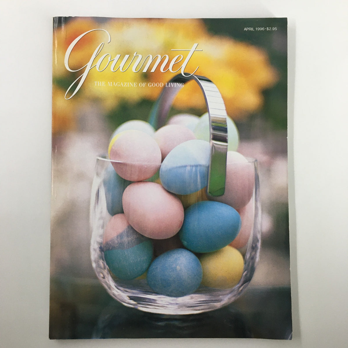 Gourmet Magazine April 1996 All Eggs in Basket for Easter Luncheon No Label