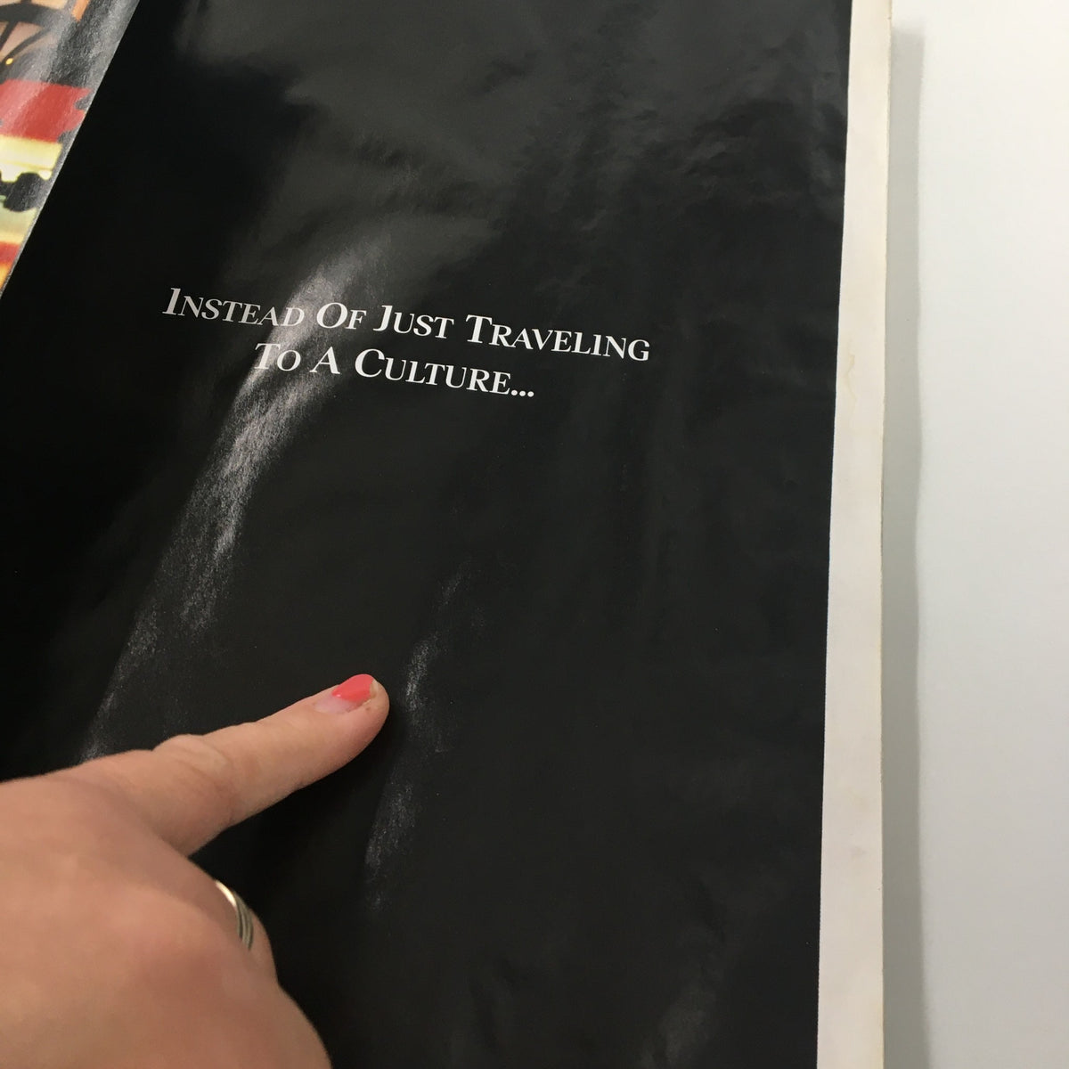Gourmet Magazine June 1997 showing a page with the text 'Instead Of Just Traveling To A Culture...' highlighting culinary exploration and food culture.