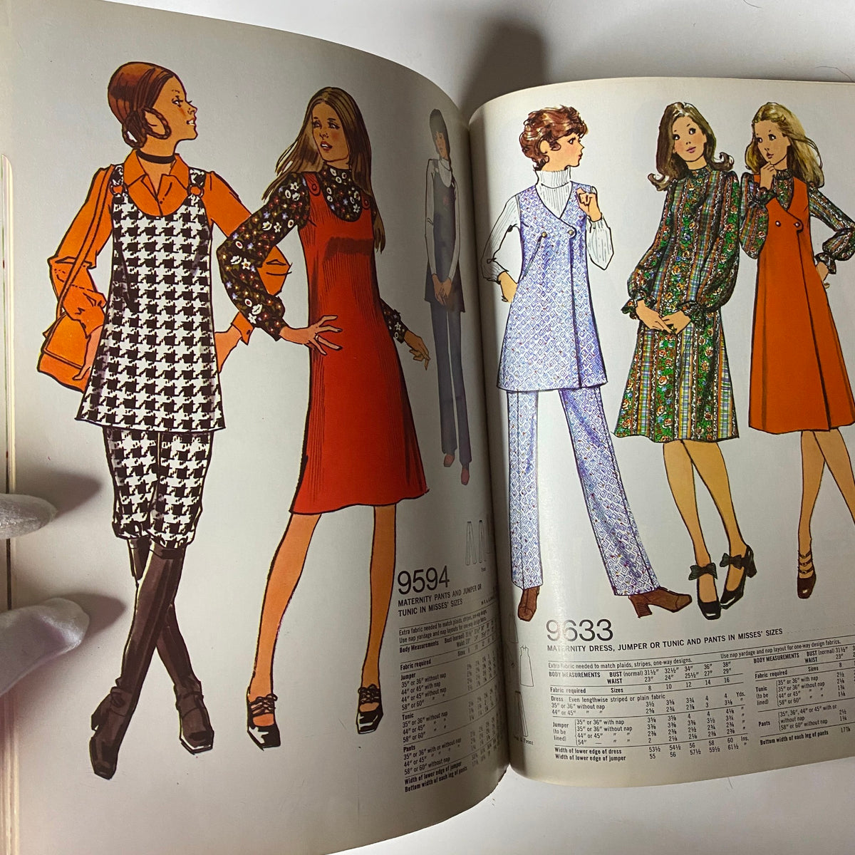 1971 January Simplicity Catalog featuring retro fashion, showcasing illustrated designs of young contemporary styles including coordinated outfits and jumpsuits.