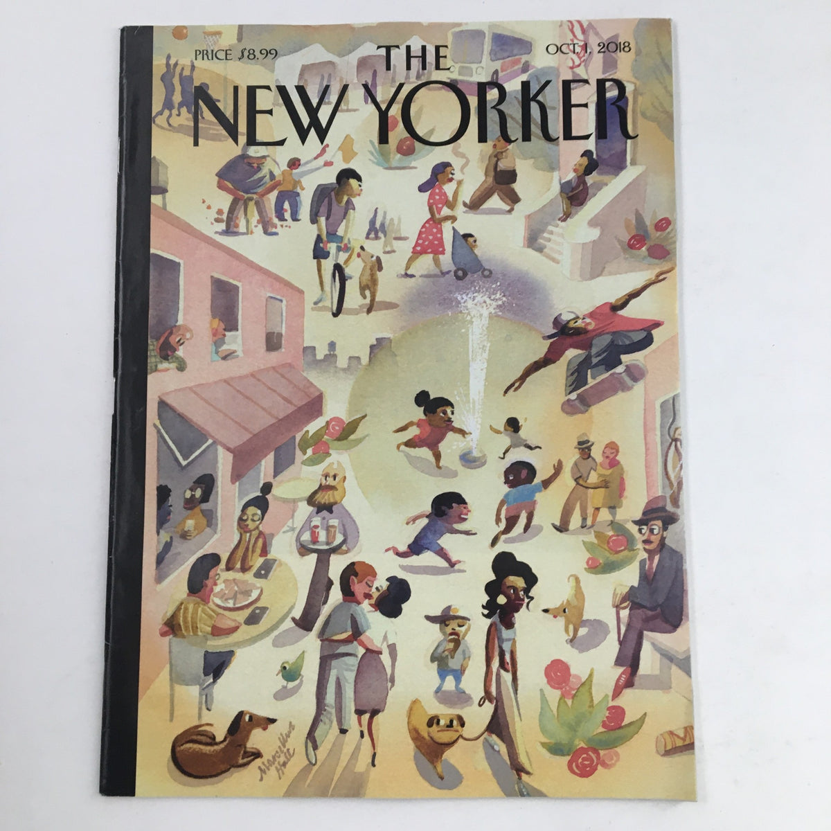 The New Yorker October 1 2018 Full Magazine Cover by Marcellus Hall featuring vibrant illustrations and cultural themes.