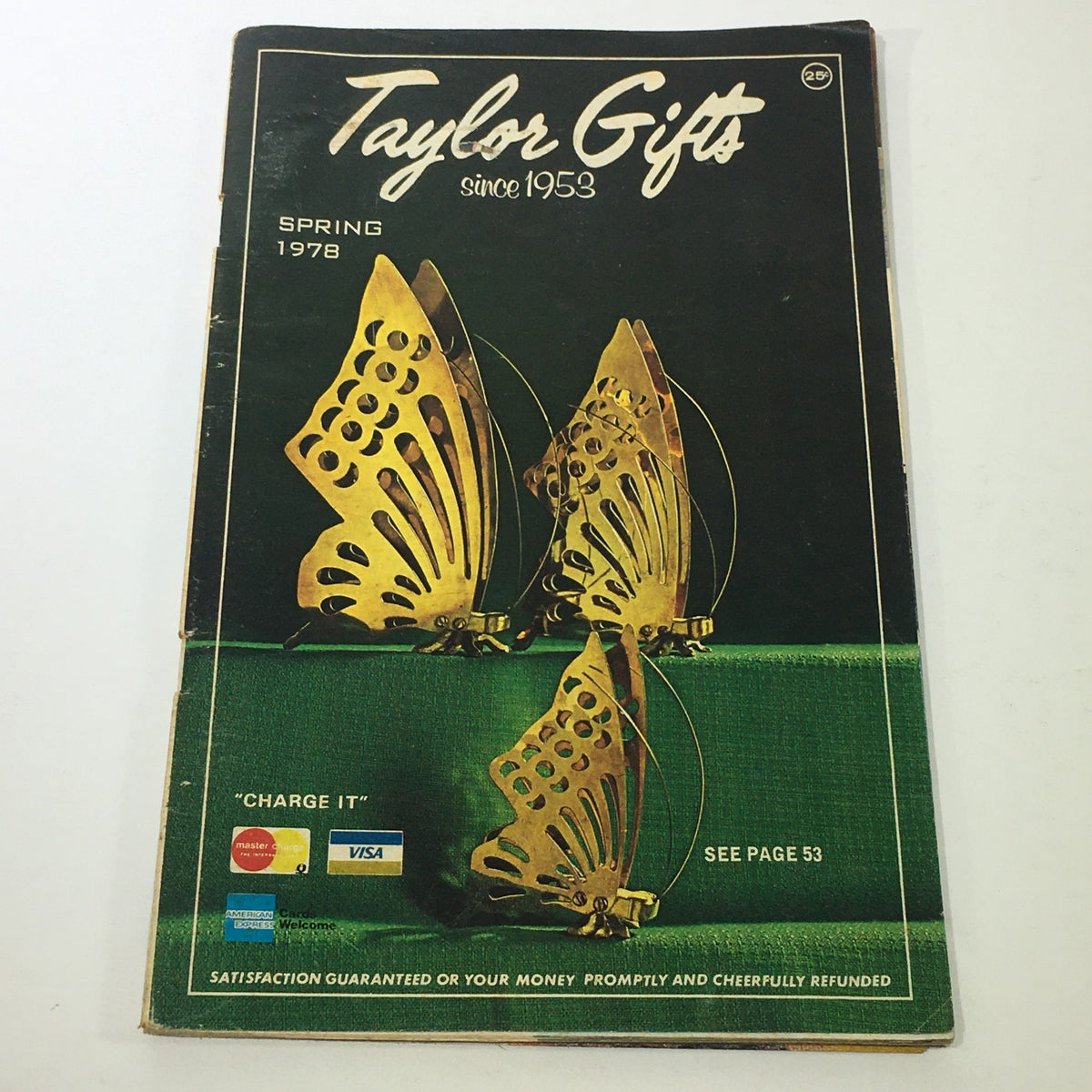 VTG Taylor Gifts Catalog Since 1953: Spring 1978 - Price Guide Catalog cover featuring decorative butterfly details.