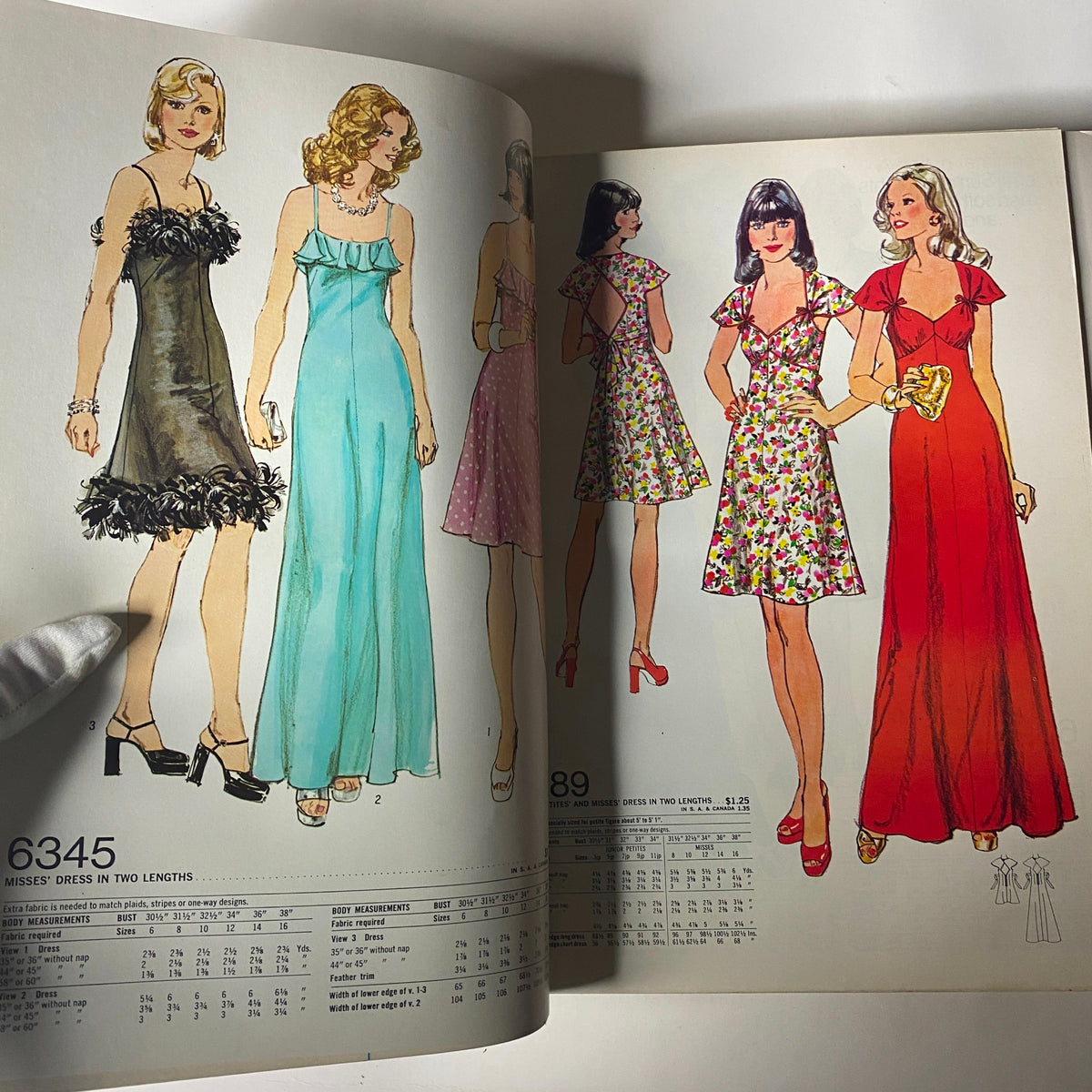 1974 June Simplicity Catalog features vintage fashion sewing patterns including elegant dresses, casual separates, and stylish summer looks.